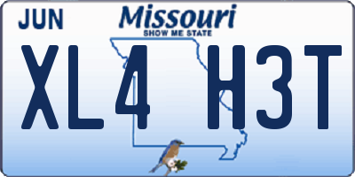 MO license plate XL4H3T