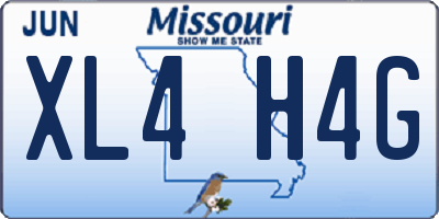 MO license plate XL4H4G