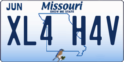 MO license plate XL4H4V