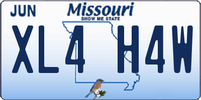 MO license plate XL4H4W