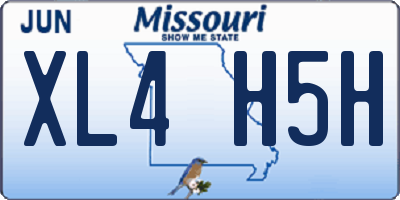 MO license plate XL4H5H