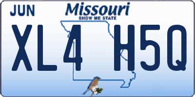 MO license plate XL4H5Q