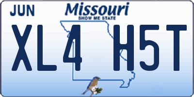 MO license plate XL4H5T