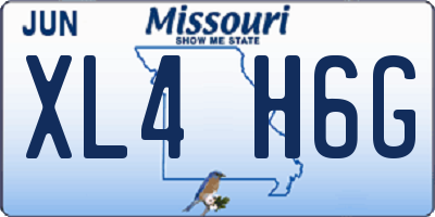 MO license plate XL4H6G