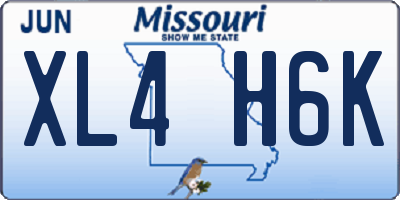 MO license plate XL4H6K
