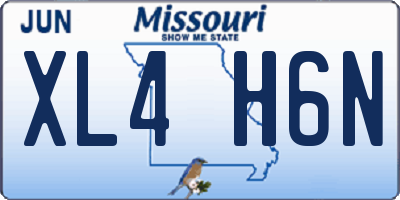 MO license plate XL4H6N