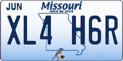 MO license plate XL4H6R