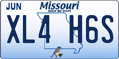 MO license plate XL4H6S