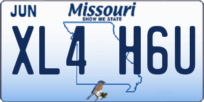 MO license plate XL4H6U