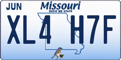 MO license plate XL4H7F