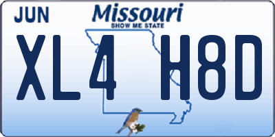 MO license plate XL4H8D