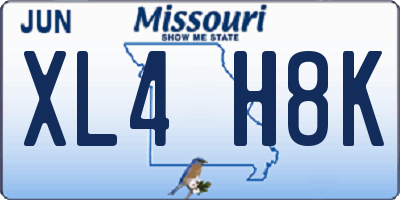 MO license plate XL4H8K