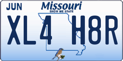 MO license plate XL4H8R