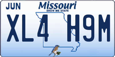 MO license plate XL4H9M