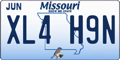 MO license plate XL4H9N