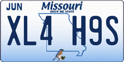 MO license plate XL4H9S