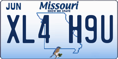 MO license plate XL4H9U