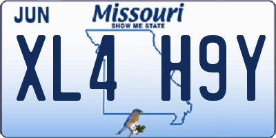 MO license plate XL4H9Y