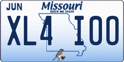 MO license plate XL4I0O