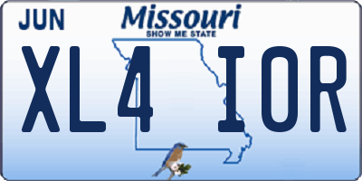 MO license plate XL4I0R
