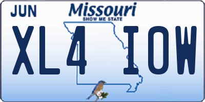 MO license plate XL4I0W