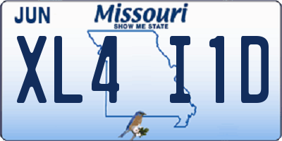 MO license plate XL4I1D