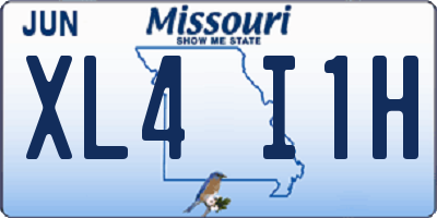 MO license plate XL4I1H