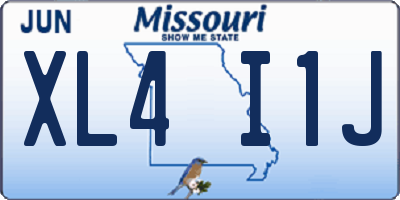 MO license plate XL4I1J