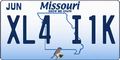 MO license plate XL4I1K
