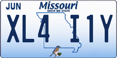 MO license plate XL4I1Y