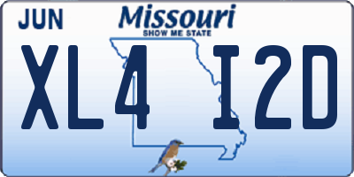 MO license plate XL4I2D