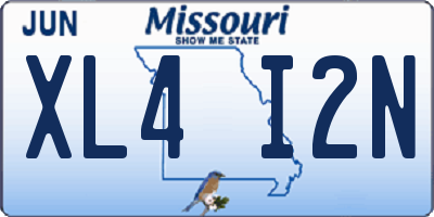 MO license plate XL4I2N
