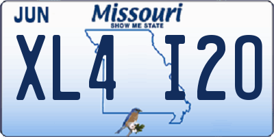 MO license plate XL4I2O