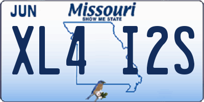 MO license plate XL4I2S