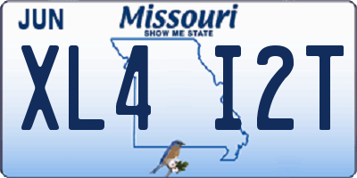 MO license plate XL4I2T