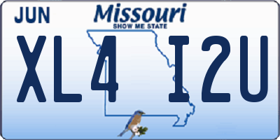 MO license plate XL4I2U