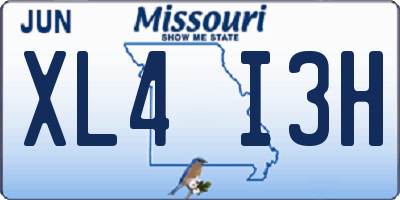 MO license plate XL4I3H