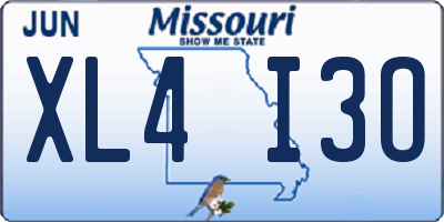 MO license plate XL4I3O
