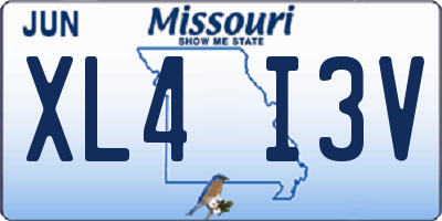 MO license plate XL4I3V