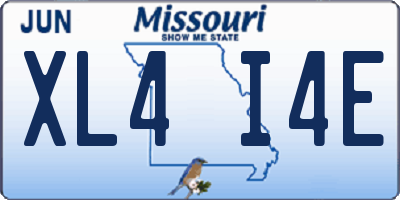 MO license plate XL4I4E