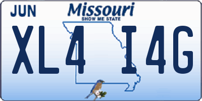 MO license plate XL4I4G