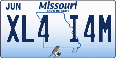 MO license plate XL4I4M