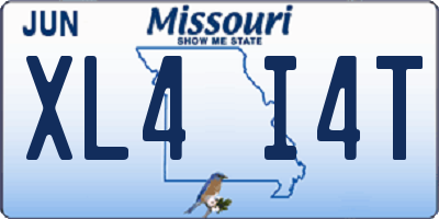MO license plate XL4I4T