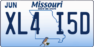 MO license plate XL4I5D