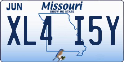 MO license plate XL4I5Y