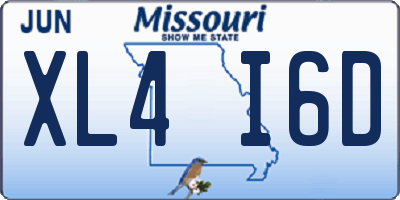 MO license plate XL4I6D
