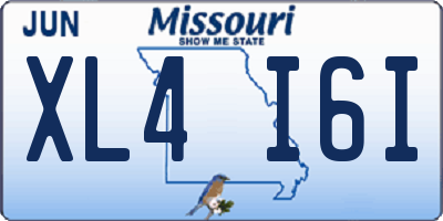 MO license plate XL4I6I