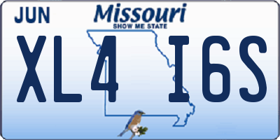 MO license plate XL4I6S