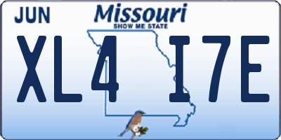 MO license plate XL4I7E