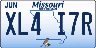 MO license plate XL4I7R